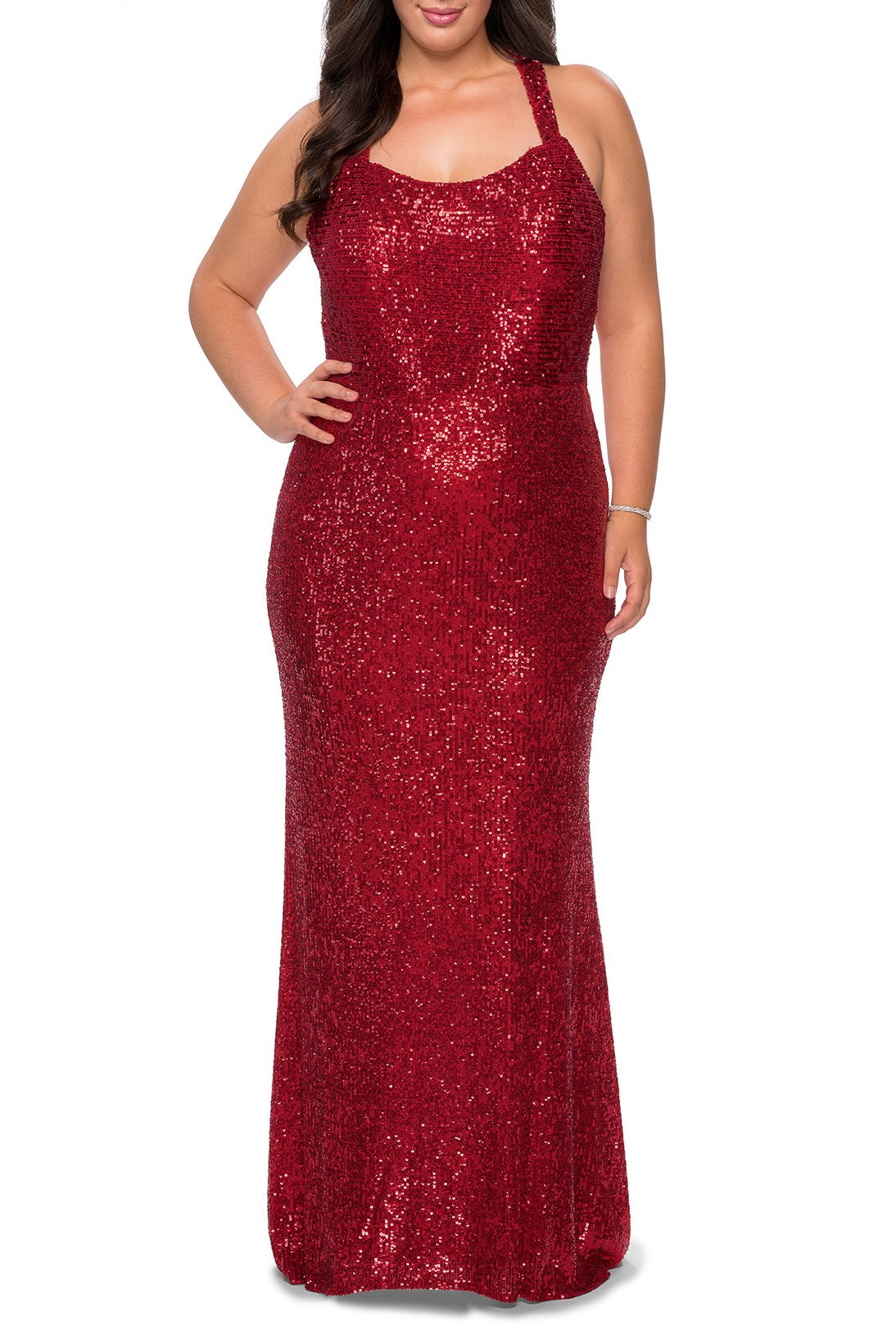 La Femme Plus Size Dress Style 28842