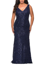 Load image into Gallery viewer, La Femme Plus Size Dress Style 28946