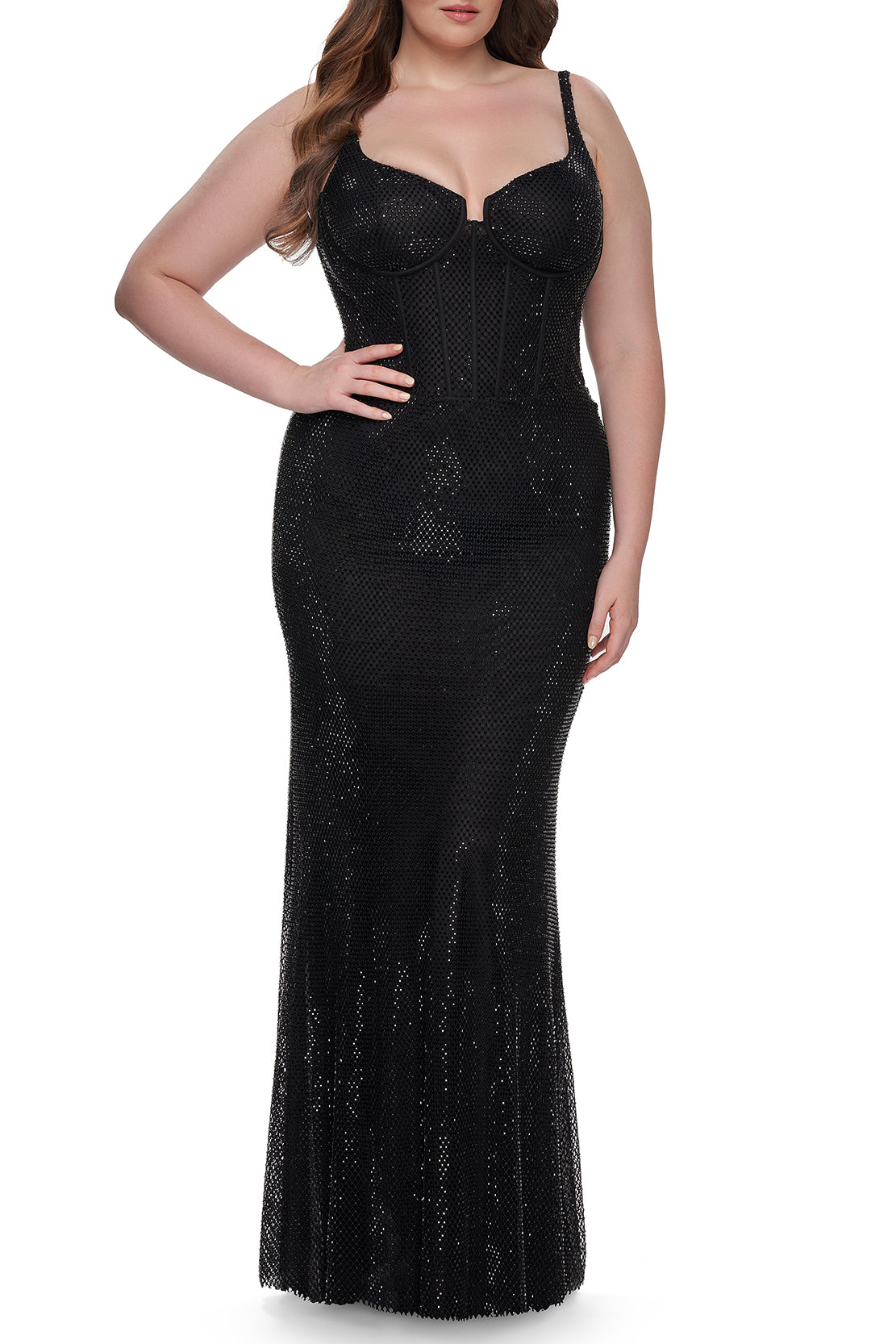 La Femme Plus Size Dress 32189