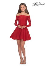 Load image into Gallery viewer, La Femme Short Dress Style 28175