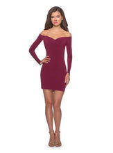 Load image into Gallery viewer, La Femme Short Dress Style 28212