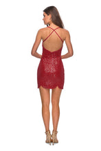 Load image into Gallery viewer, La Femme Short Dress Style 28228